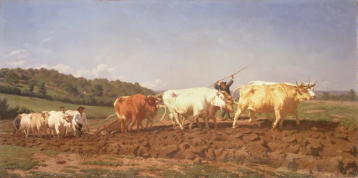 Pflügen im Nivernais, 1850